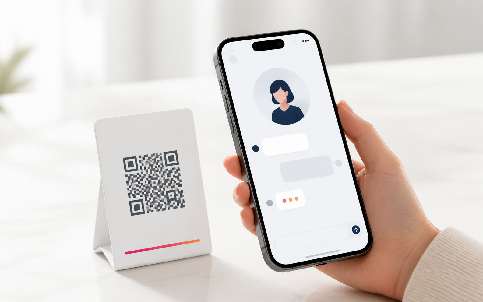 QRコードからスマートフォンで起動するAI接客