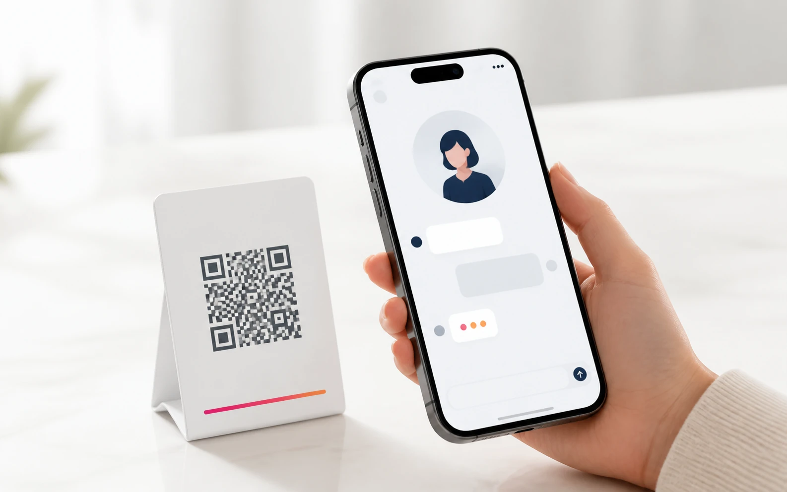 QRコードからスマートフォンで起動するAI接客